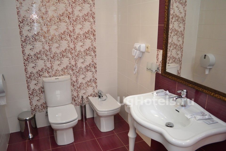 Ванная комната в номерах Люкс